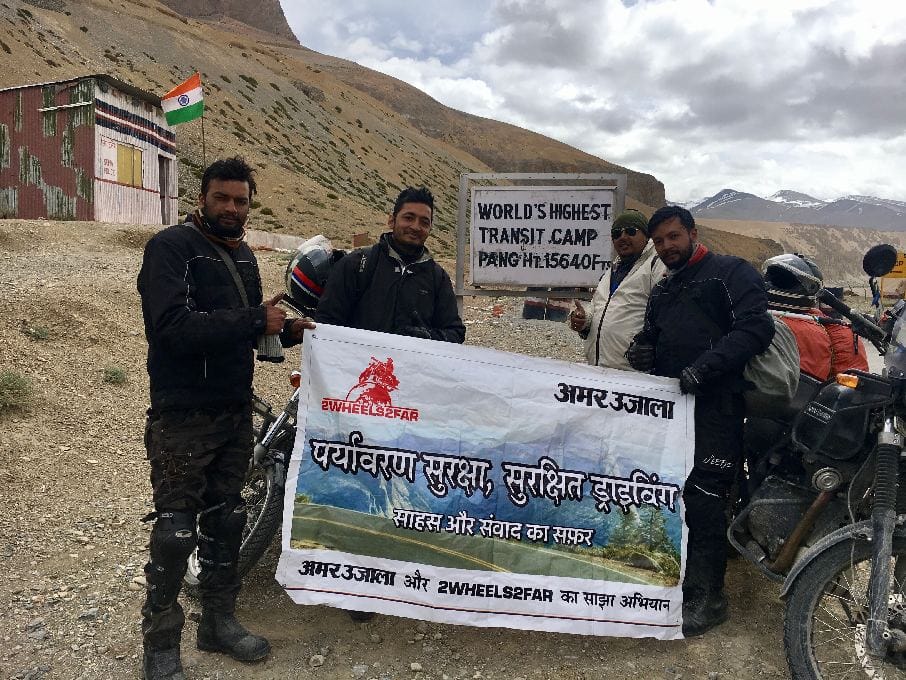 safe driving and environment Campaign by bike from Haldwani to Leh