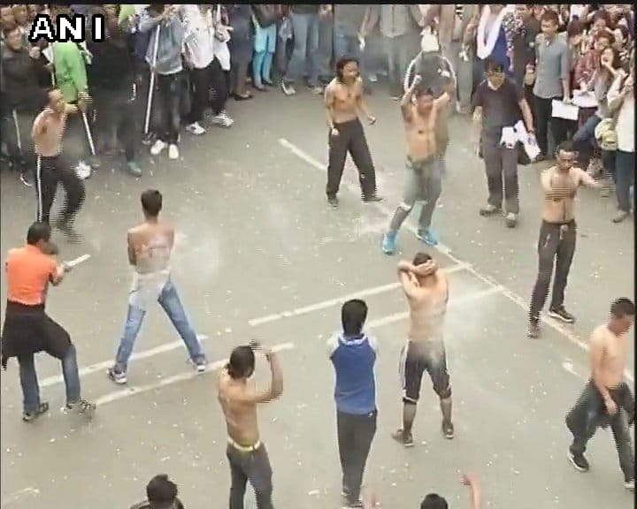 protest against call for gorkhaland in silliguri buns effigies