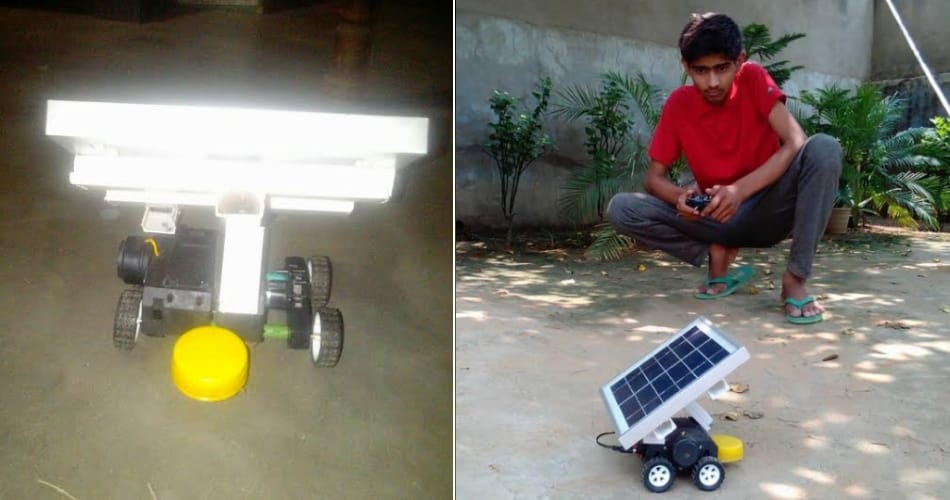 unique invention in india, battery car invented by student to detect mine