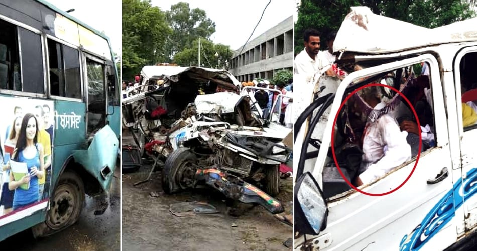 Accident in muktsar, Cruiser and bus collied, 5 death