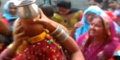 food crushed of dalits by gram pradhan 