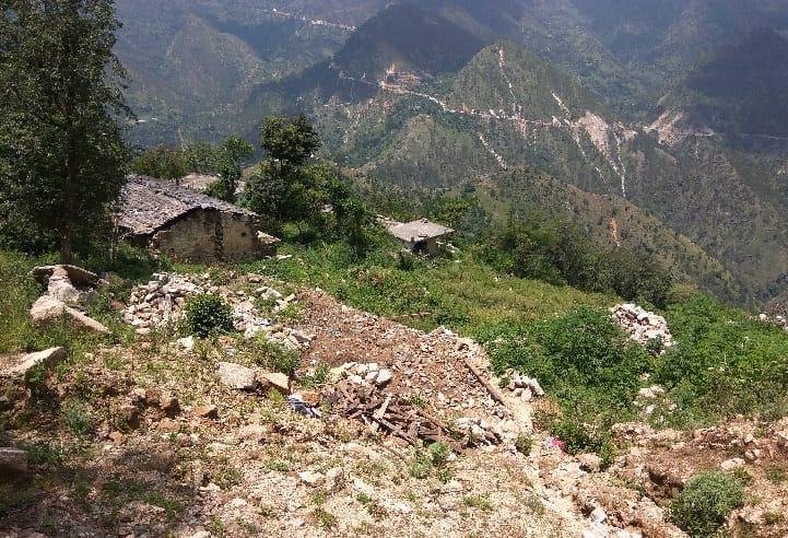 Disaster affected Bastadi village