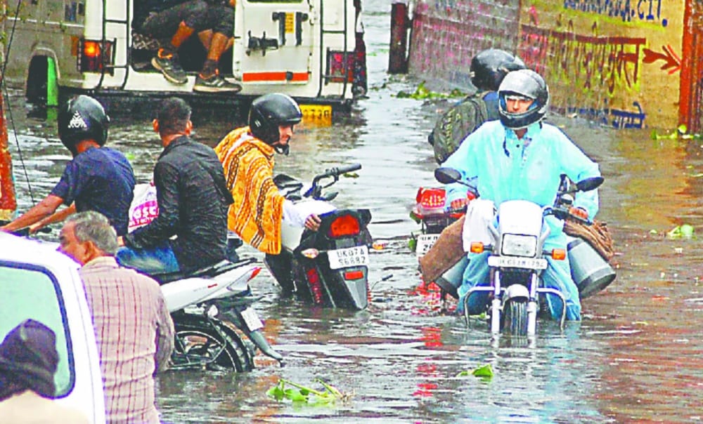haridwar city after heavy rain
