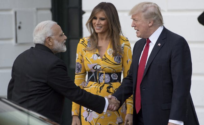 pm modi presented hand crafted make up box to donald trump couple