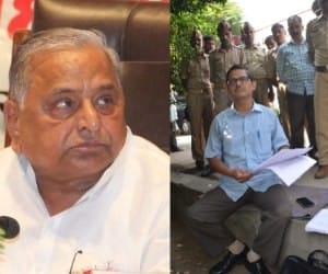 petition for voice sampling of mulayam and amitabh .