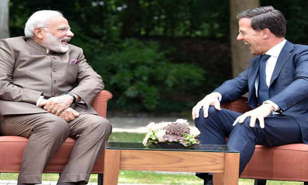 Prime Minister Narendra Modi congratulated his Dutch counterpart Mark Rutte for successful fourth term in office