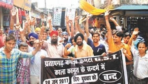 people crying against gst