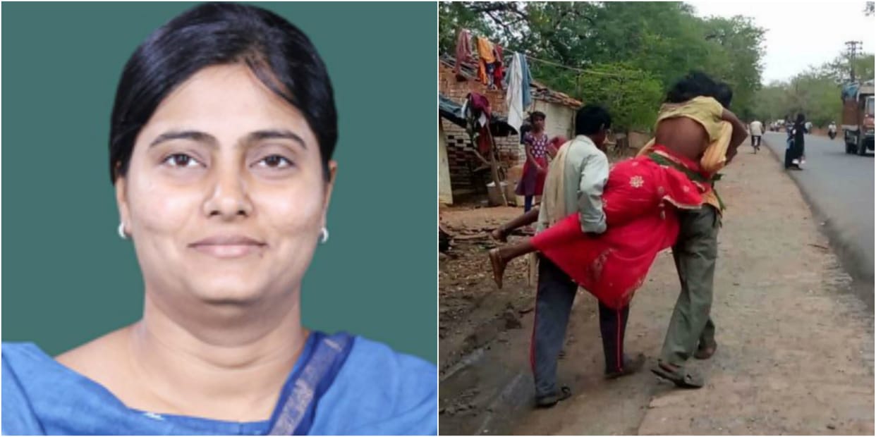 Mirzapur Ambulance was not found, the woman Death on the shoulder of the brother