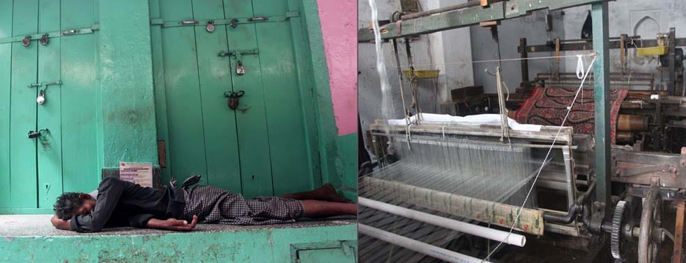 GST protest in varanasi, cloth factory is on strike