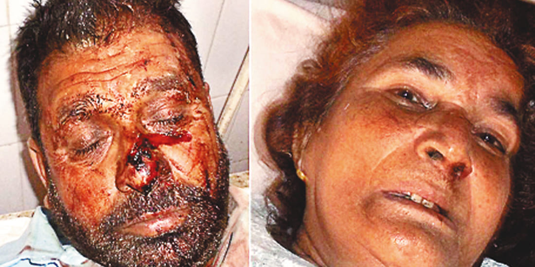 mother sons death in road accident at banda