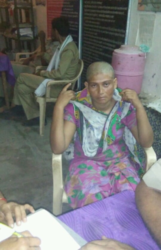 brothers-in-law shave woman’s head in Firozabad