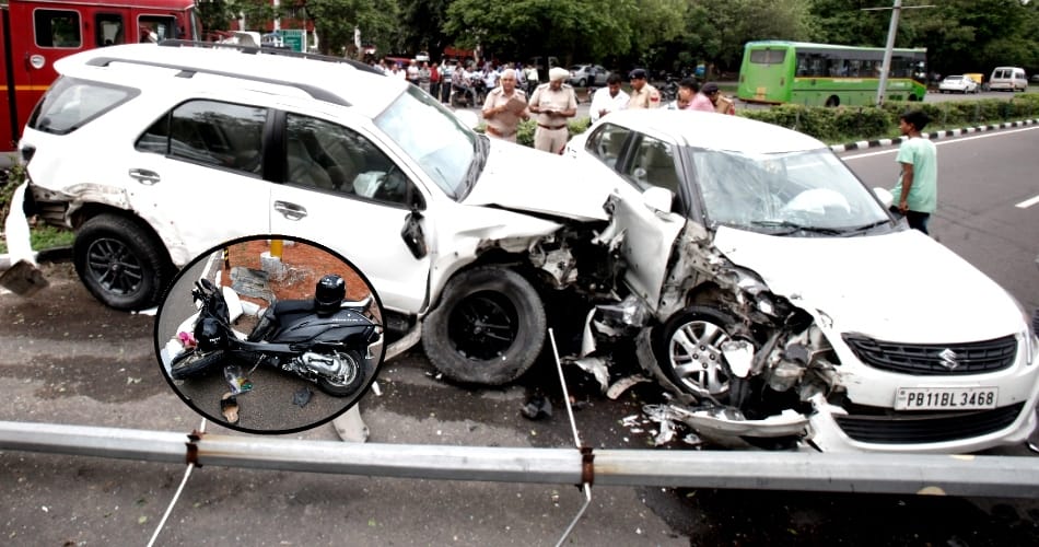 Accident in chandigarh, one death, many injured