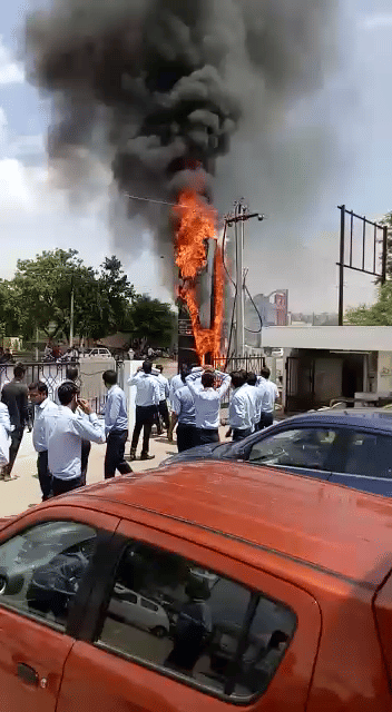 fire in glosign board