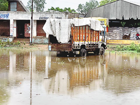 Place-filled water in the first rain