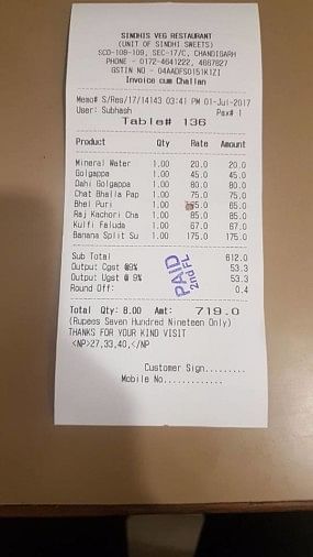 Hotel Gst Bill Check