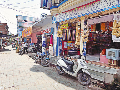 Somewhere close to open shops
