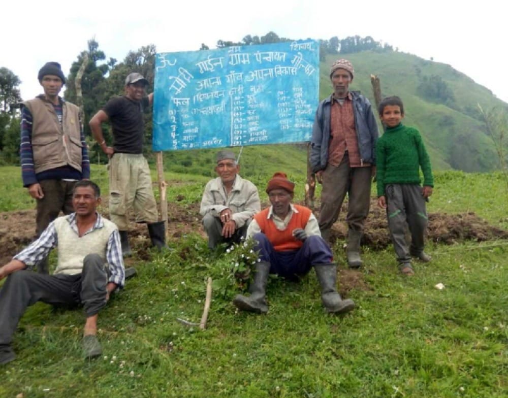 old villagers made modi garden against migration