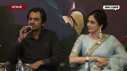 Mom starcast sridevi, nawazuddin and akshay khanna was in delhi to promote their upcoming film