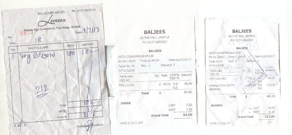 goods and services tax in restaurant on tea fast food