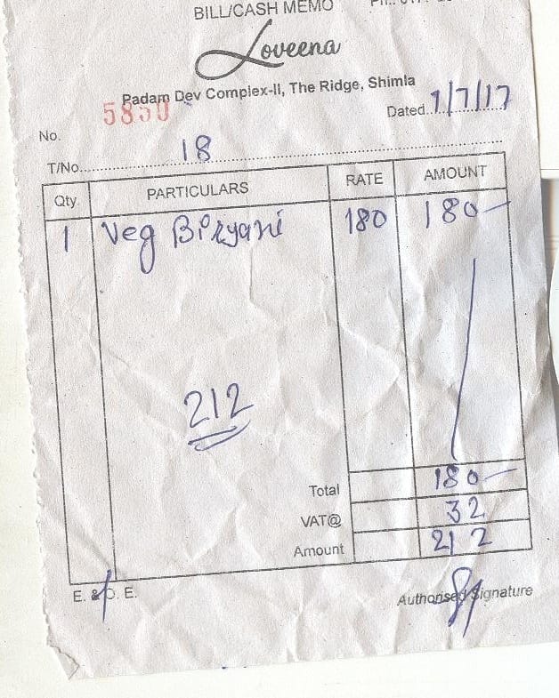 goods and services tax in restaurant on tea fast food