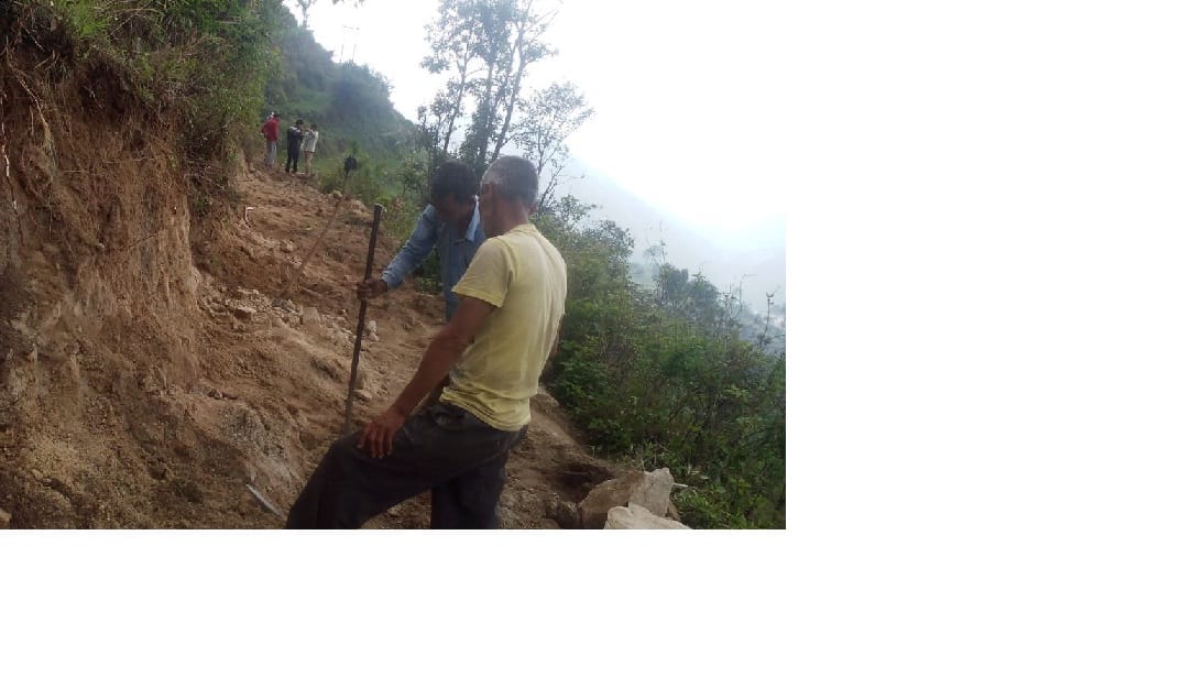 Construction of pathway from Dwarkal to Moraday High School