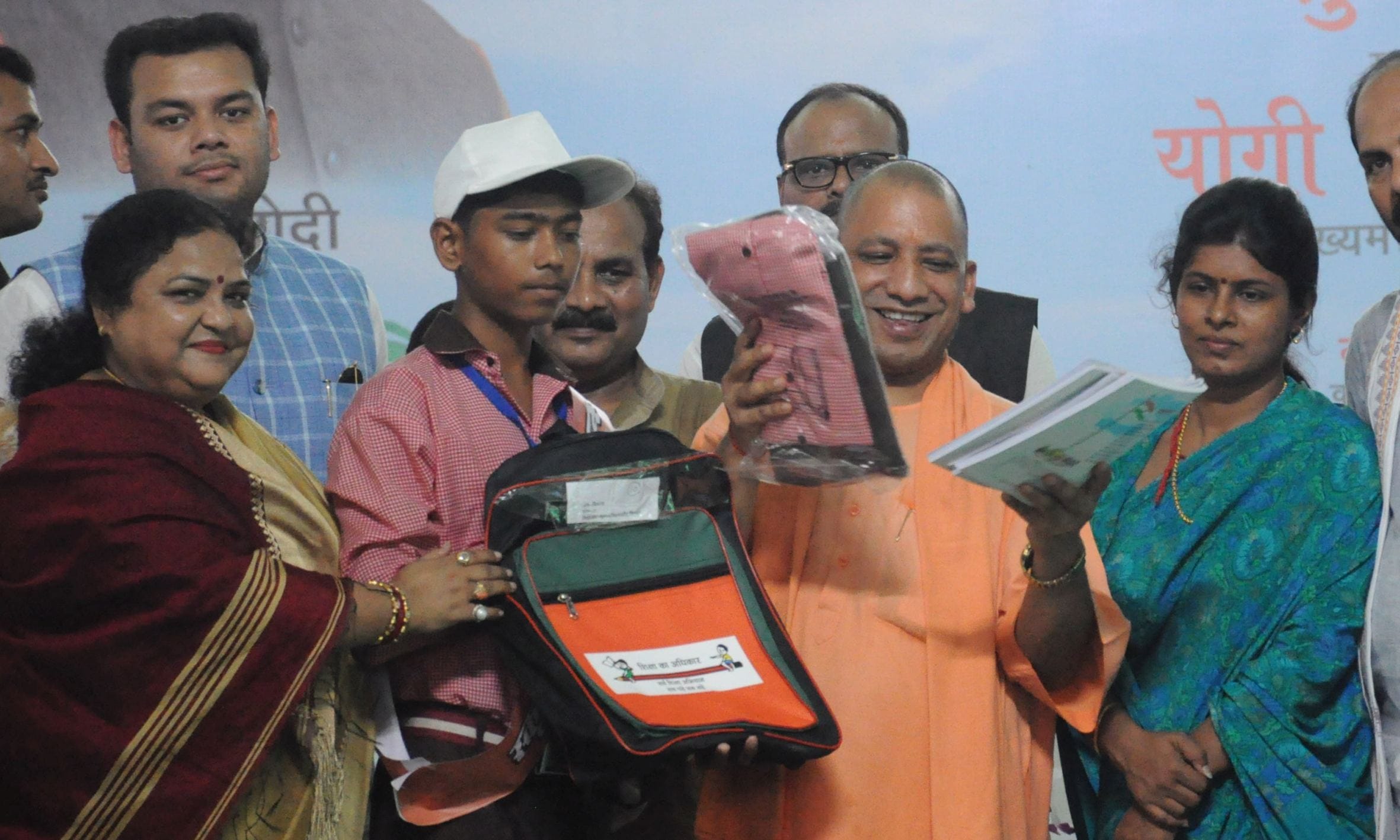 yogi adityanath inaugrates school chalo   abhiyan.
