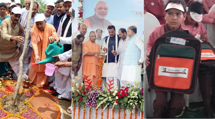 cm adityanath inaugurates school chalo abhiyan in lucknow