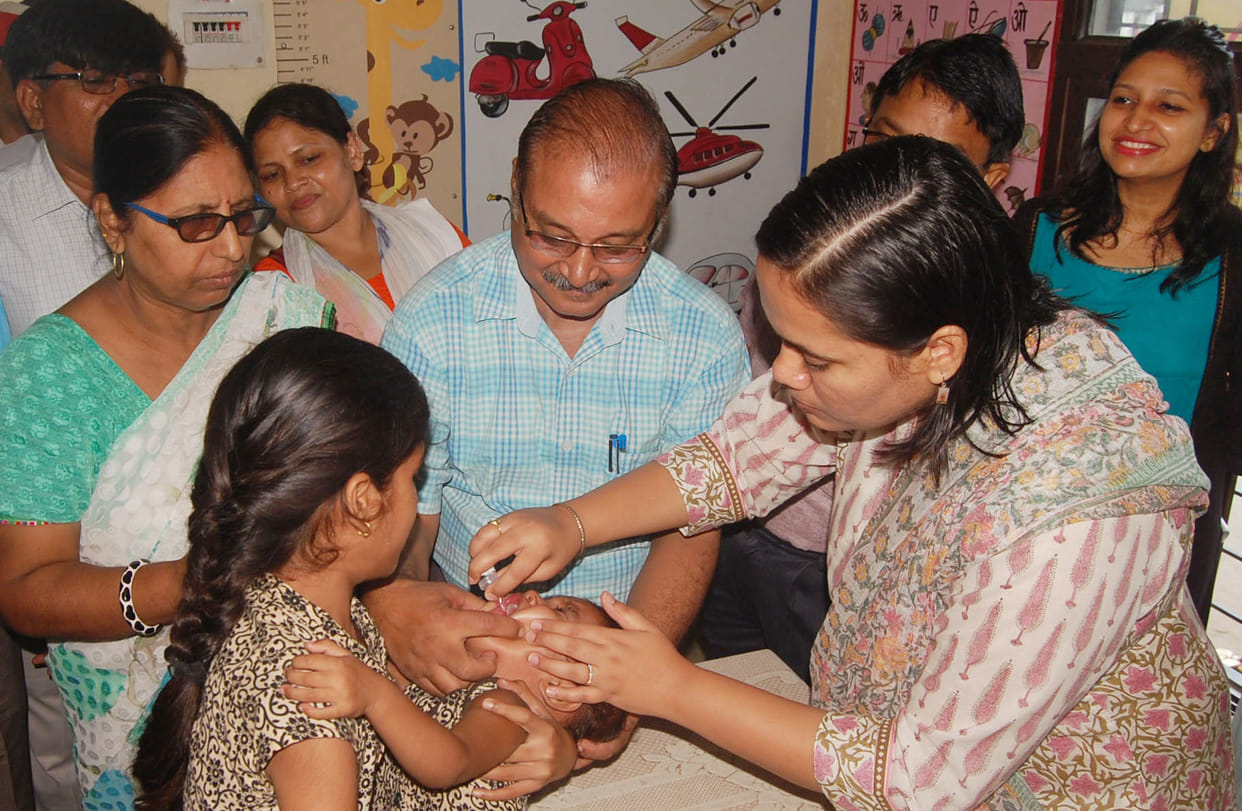 1228 children on Booth Day p polio dose