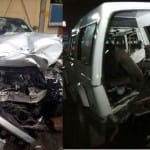 Mercedes car hit acp delhi jeep in noida