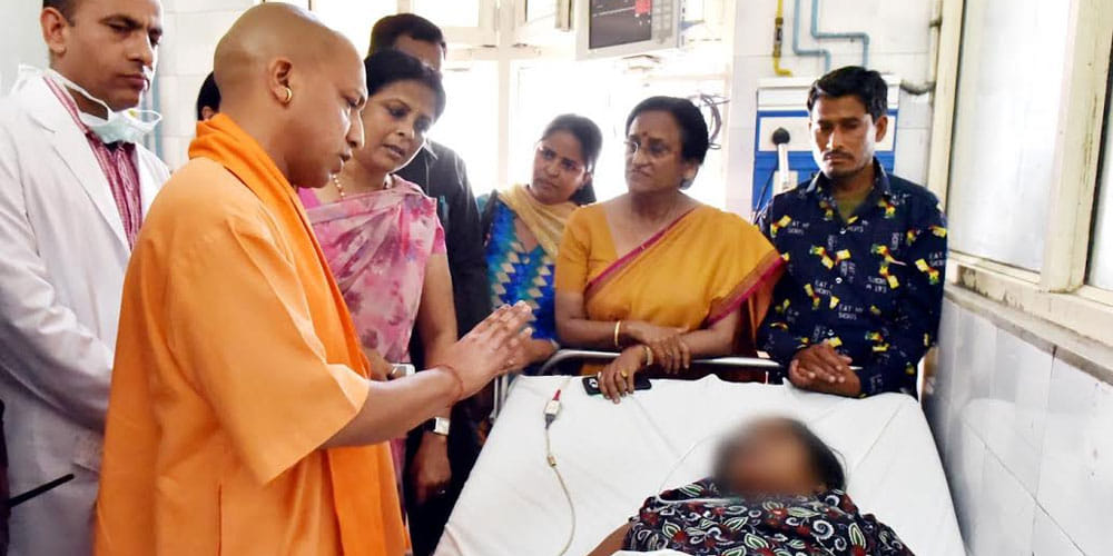 Lucknow gangrape survivor attacked with acid for fourth time; met Yogi Adityanath in March