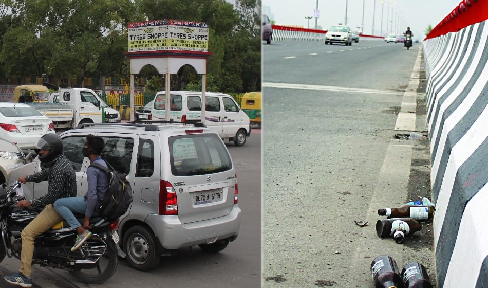 youth use to dunk and drive on over speed on noida elevated road