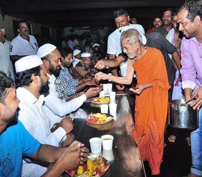 After the Iftar Party, Sri Rama Sene to purify temple hall from cow urine