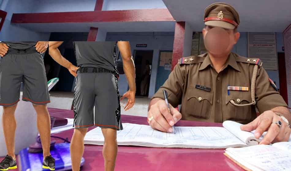 youth reached police station in half paint threatened by officer in noida