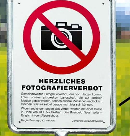 This is why photography at picturesque town Bergun in Switzerland is banned