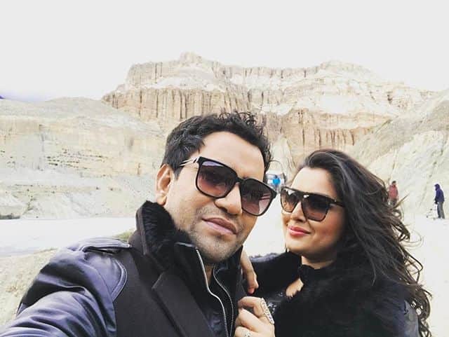 Nirahua Amrapali superhit couple shooting in Nepal