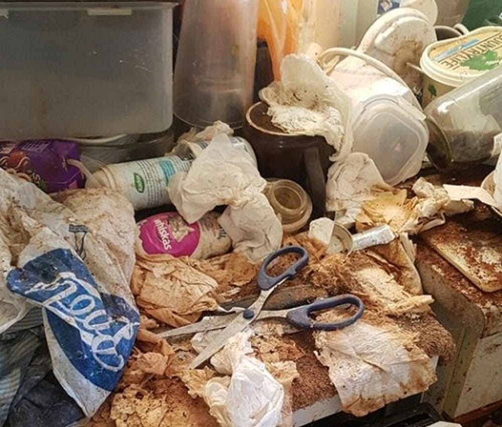 Depressed women did not clean her house since 7 years