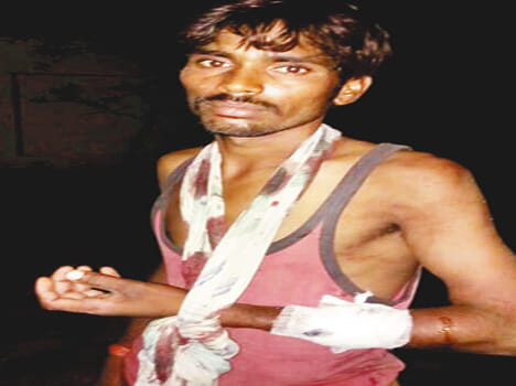The laborer beaten up on refusing to drink