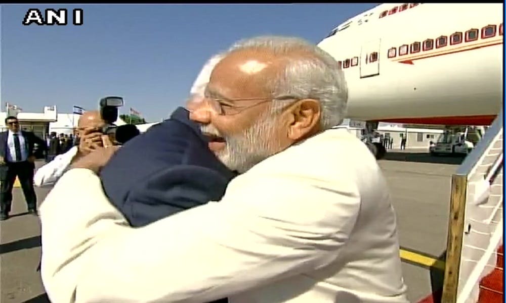 Welcome ceremony for PM Narendra Modi at Ben Gurion Airport in Israel