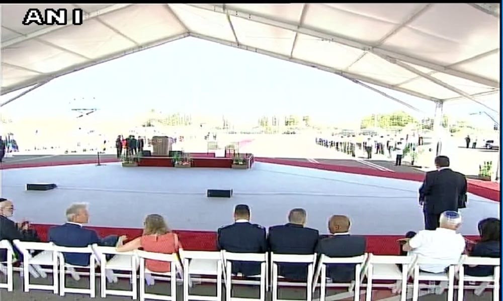 Welcome ceremony for PM Narendra Modi at Ben Gurion Airport in Israel