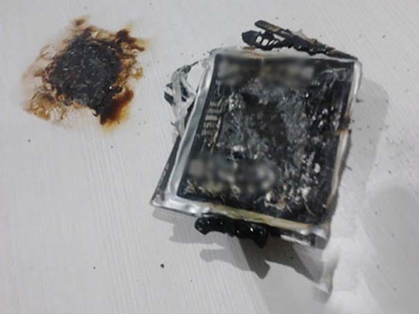 mobile battery blast while charging, child death