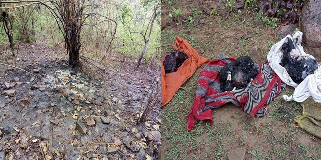 dacoits burnt three alive at chitrakoot 