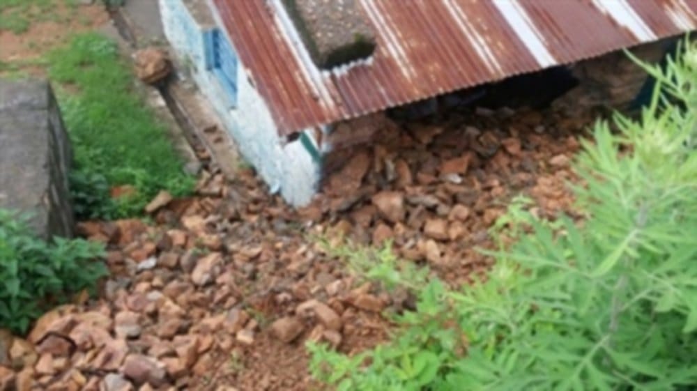 more than three hundred students were in danger after heavy rain and landslide