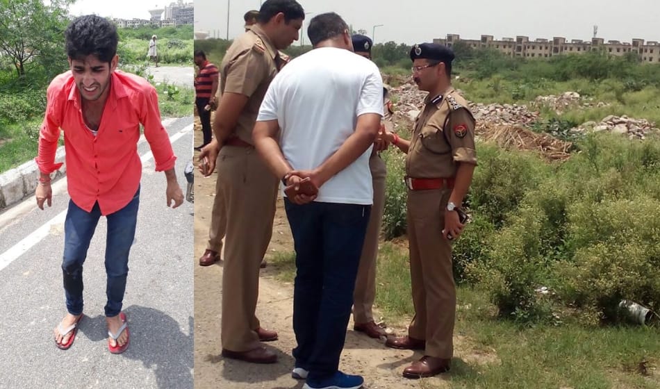 encounter in greater noida between anil dujana gang and police, 1 shooter injured 3 fled away