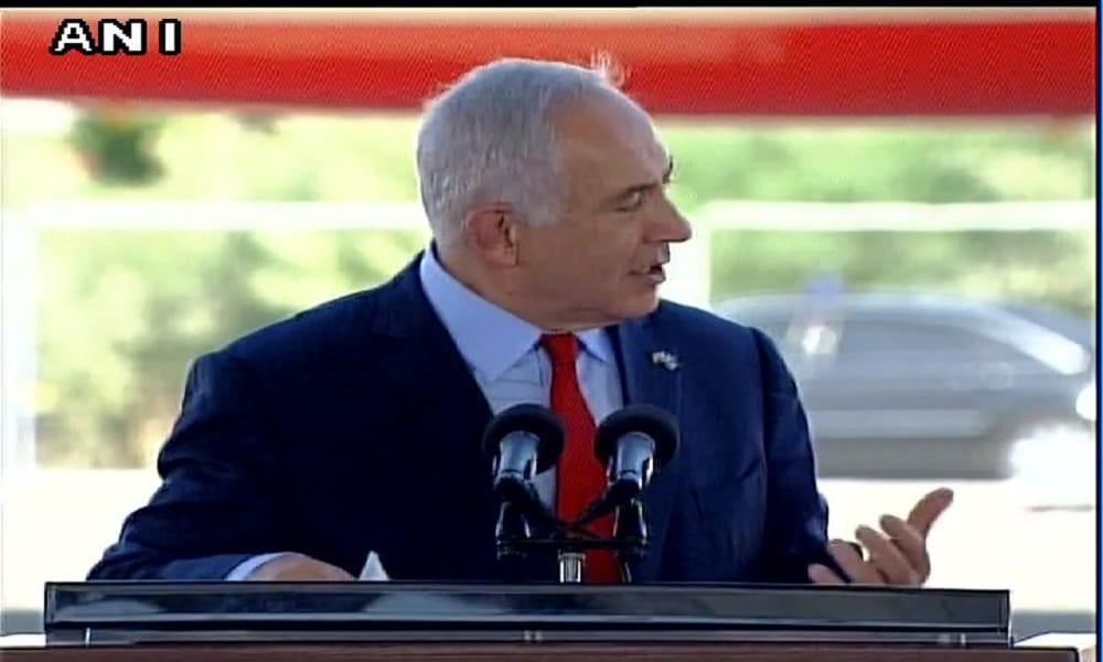 Welcome ceremony for PM Narendra Modi at Ben Gurion Airport in Israel