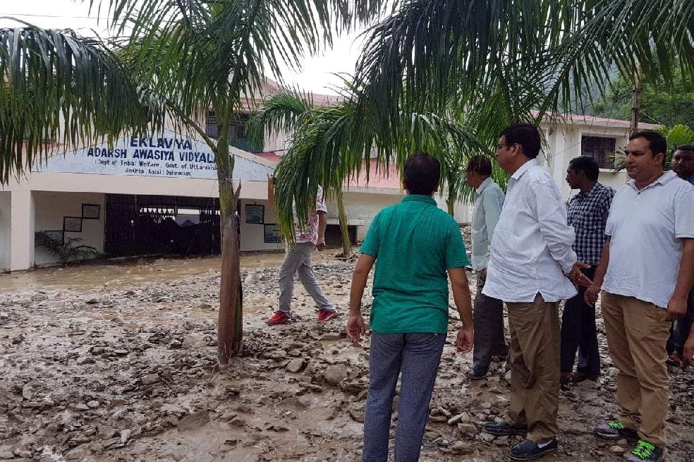 students spend night in danger in kalsi school
