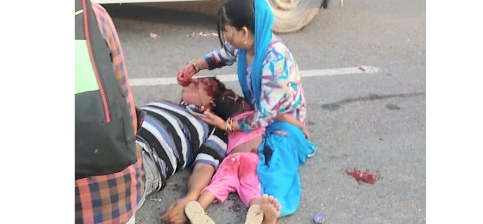 Himachal Una Two year killed as Bolero hits scooter on Highway