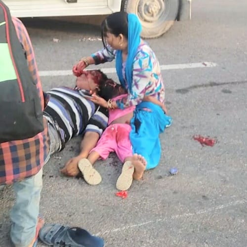 Himachal Una Two year killed as Bolero hits scooter on Highway