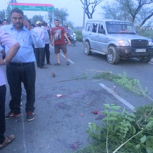 Himachal Una Two year killed as Bolero hits scooter on Highway