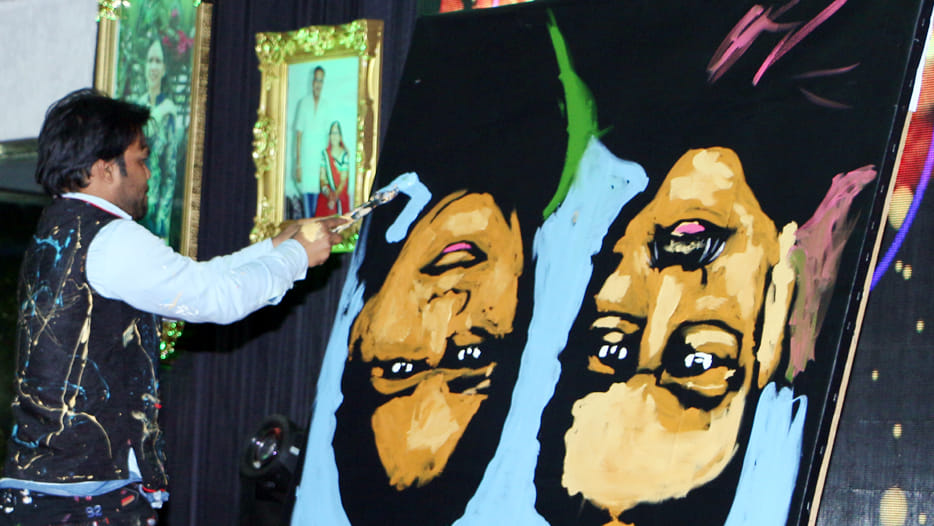 unique painting style of amit