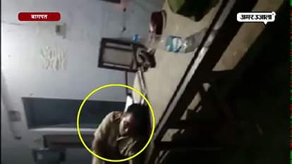 SLEEPING INSPECTOR IN CHAPRAULLI POLICE STATION OF BAGHPAT